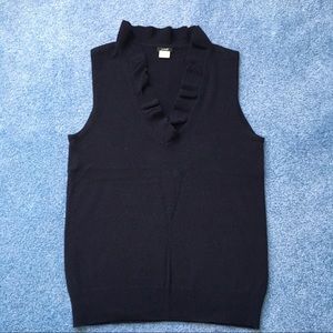 J. Crew Cashmere Blend V Neck Sleeveless Sweater